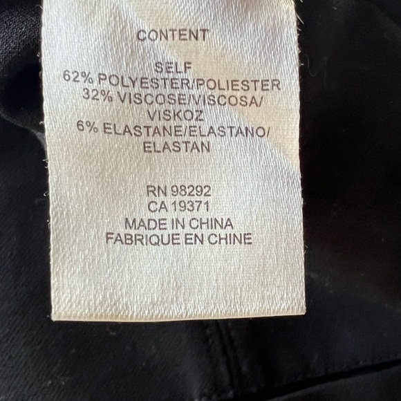 tibi pants casual black Size 0 XS zip close pockets - Picture 6 of 7